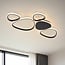 Plafonnier design Zinara en noir, variateur à 3 niveaux