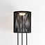Lampe solaire sur pied Vinta - LED 3 niveaux, corde tressée, noir