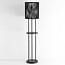 Lampe solaire sur pied Vinta - LED 3 niveaux, corde tressée, noir