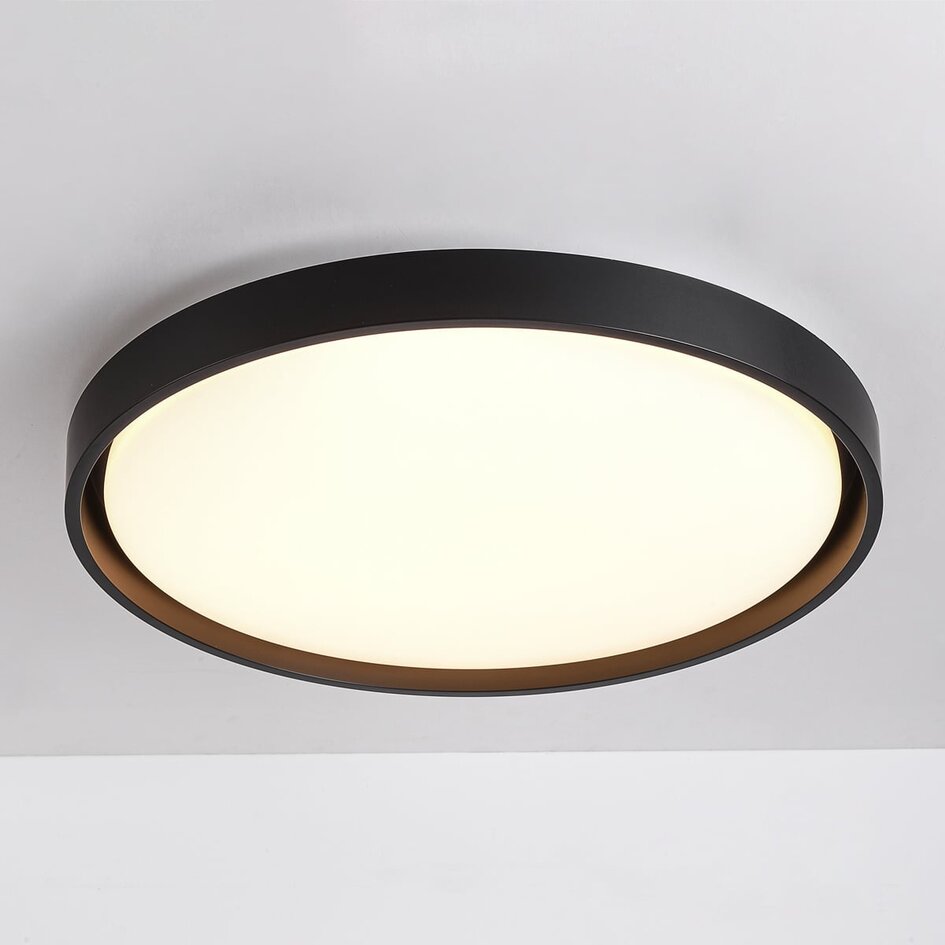 Plafonnier LED Ricardo 3-step dimmable Ø51,5 cm - noir