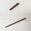 Suspension Elan dimmable à 3 étapes, aspect bois foncé, avec LED intégrée