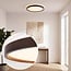 Plafondlamp Nerio met walnootlook, 3-staps dimbaar Ø39,5 cm