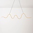 3-staps dimbare design hanglamp Ariana in warm beige met golvende LED-verlichting