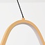 3-staps dimbare design hanglamp Ariana in warm beige met golvende LED-verlichting