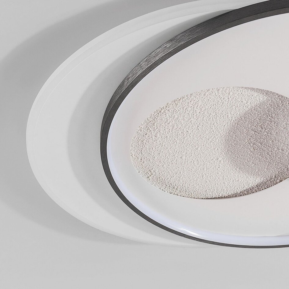 Plafonnier Eclipse dimmable à 3 étapes LED - blanc et gris