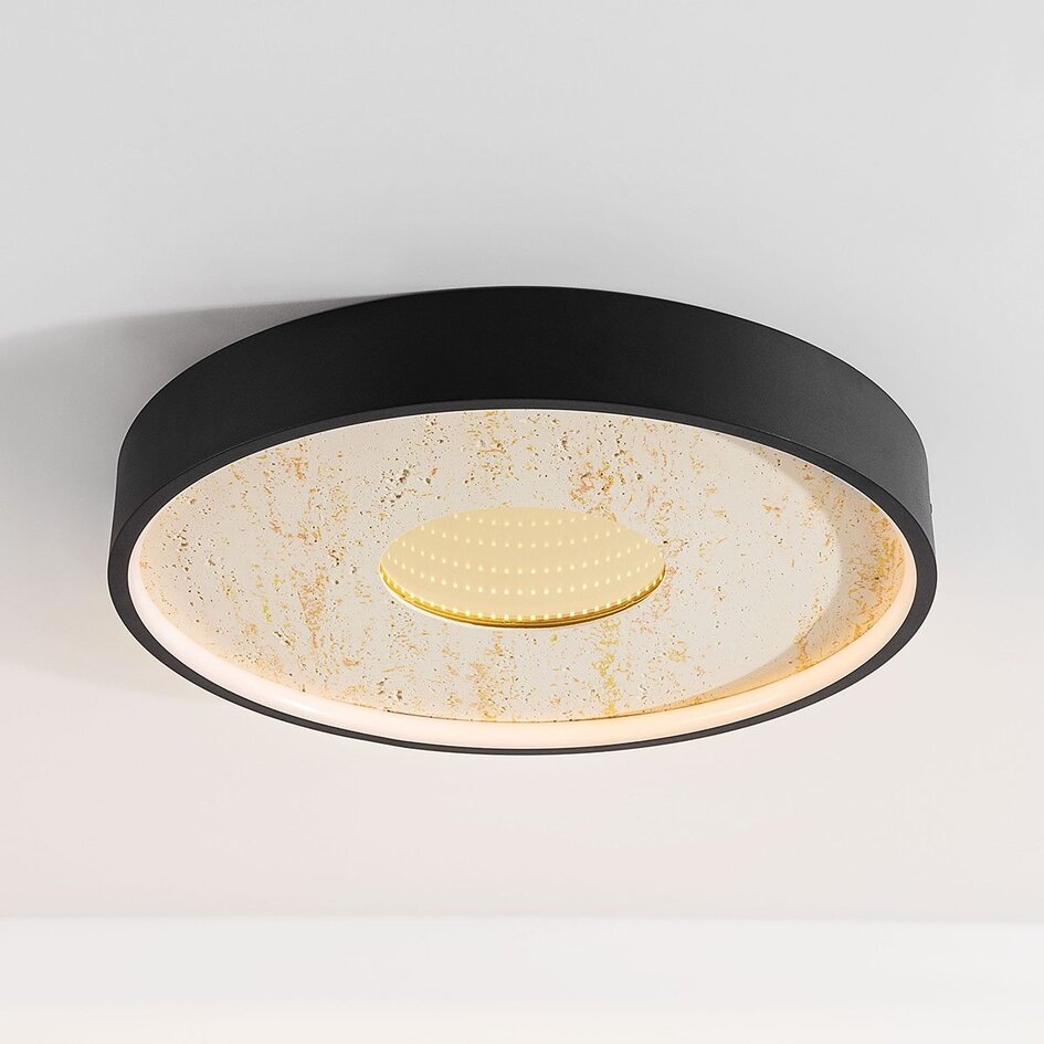 Plafonnier Phobos dimmable à 3 étapes LED - noir et beige