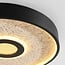 Plafonnier Deimos en noir et beige, variateur à 3 niveaux
