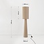 Vloerlamp Santer van linnen - beige