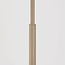 Gebogen vloerlamp Pedro met geplooide kap in zandbeige