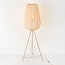 Vloerlamp Solvo van stof - lichtbeige