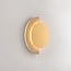Applique Kiro à LED intégrée et travertin (pierre naturelle) en doré et beige sable