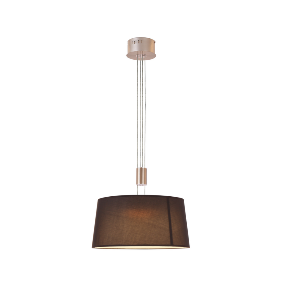 Moderne hanglamp Hazel met 3-staps dimbare LEDs - gesatineerd nikkel