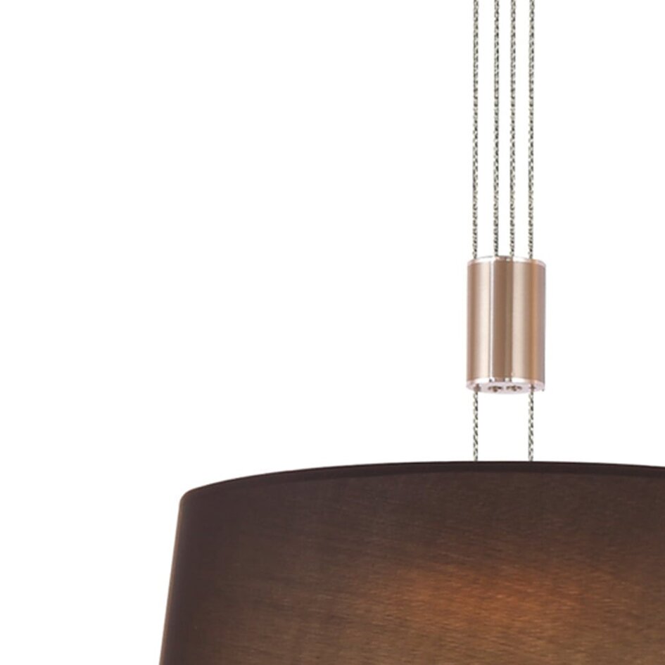 Suspension moderne nickel satiné gradation à 3 niveaux LED - Hazel