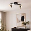 Plafonnier industriel noir et or 2 spots LED - Orchid