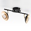 Plafonnier industriel noir et or 2 spots LED - Orchid