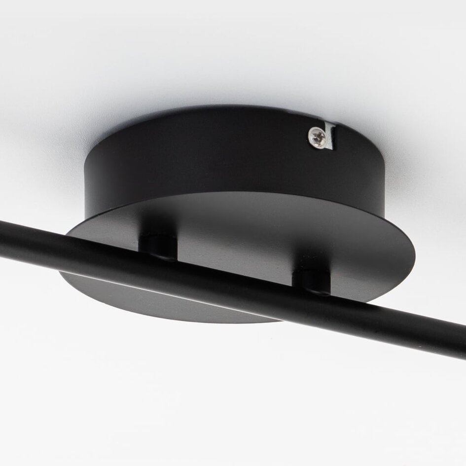 Plafonnier industriel noir et or 2 spots LED - Orchid