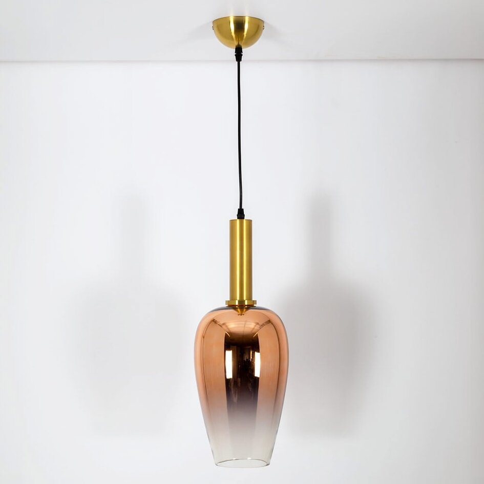 Suspension Velicia en verre dégradé - bronze et doré
