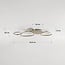 Plafonnier design Zinara à LED intégrée, variable sur 3 niveaux en beige sable