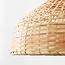 Hanglamp Aska - rotan met drie natuurlijke, handgevlochten kappen en houten plafondplaat