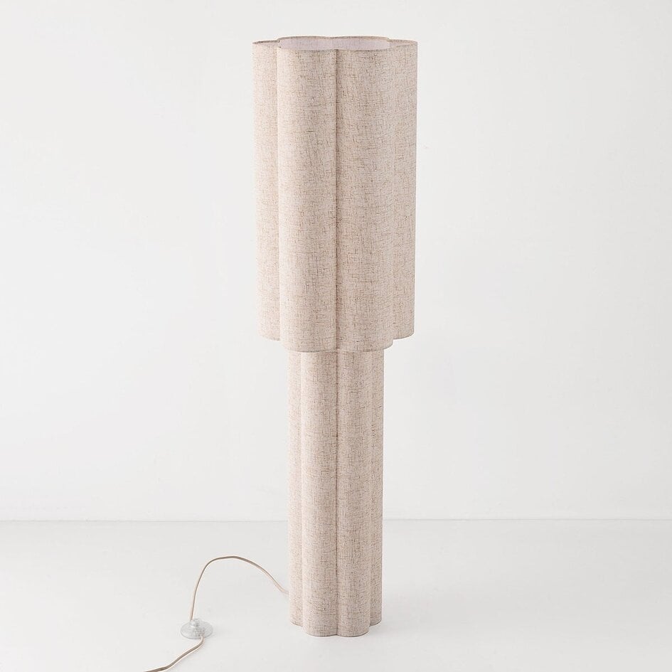 Lampadaire Hika Japandi en lin