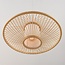 Bamboe hanglamp Levra met linnen diffuser in naturel