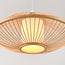 Bamboe hanglamp Levra met linnen diffuser in naturel
