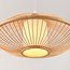 Suspension Levra en bambou à diffuseur en lin naturel