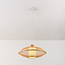 Suspension Levra en bambou à diffuseur en lin naturel