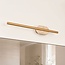 Badkamer wandlamp Lima met geïntegreerde LED en travertin (natuursteen) - goud
