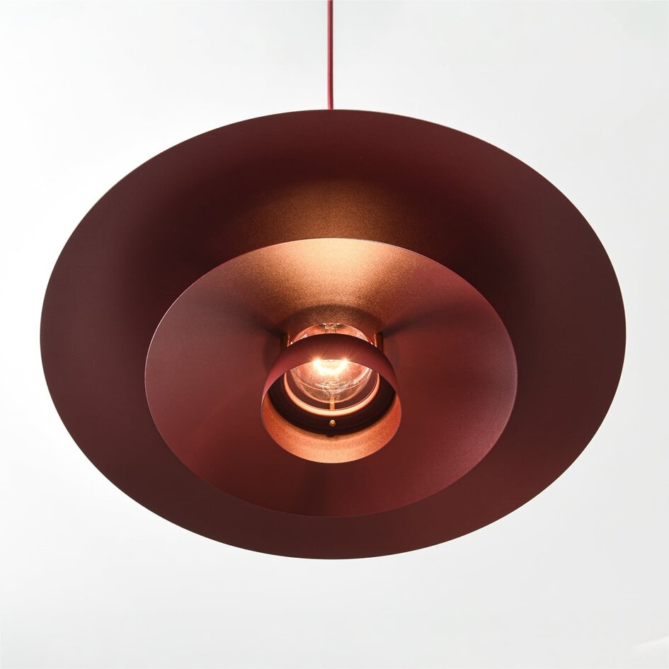 Hanglamp Alvra in matte bordeaux rood