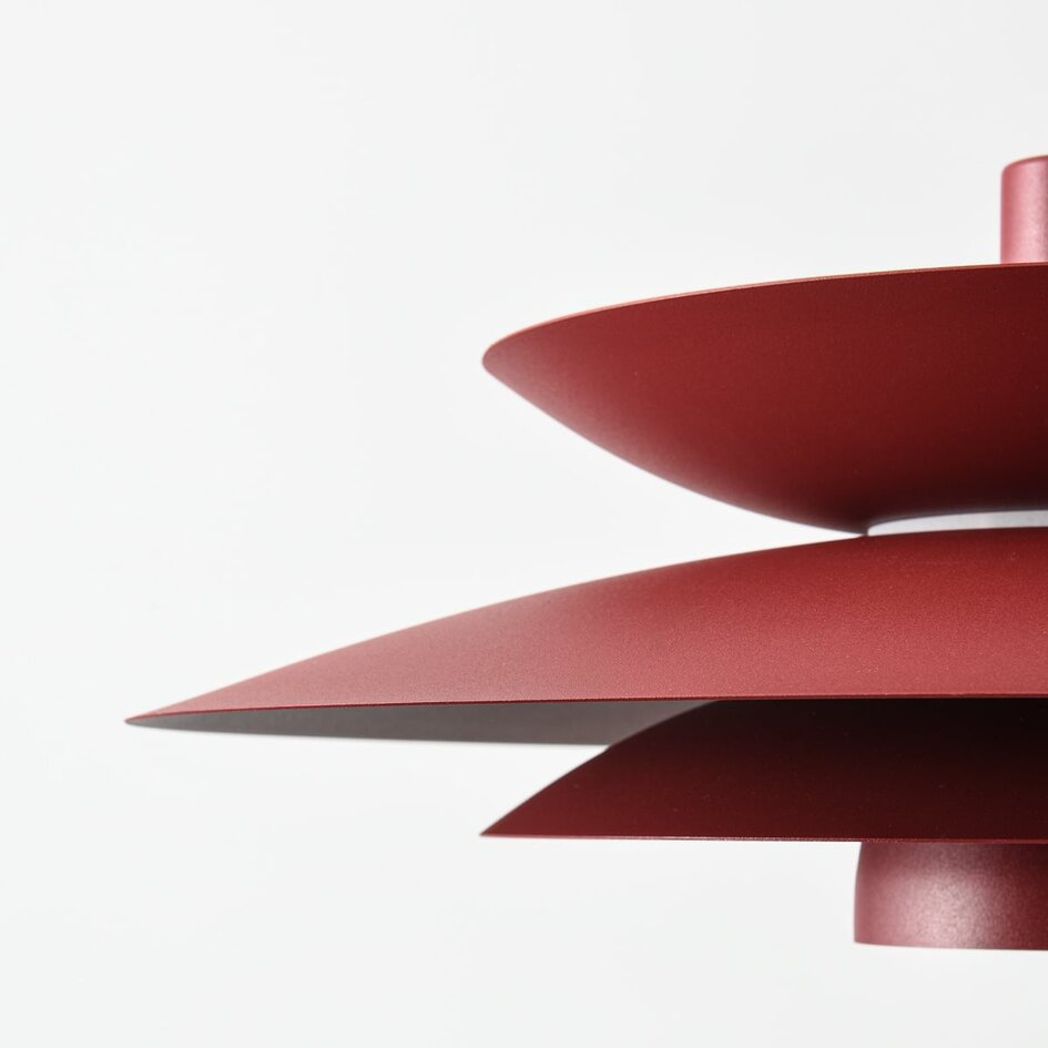 Hanglamp Alvra in matte bordeaux rood