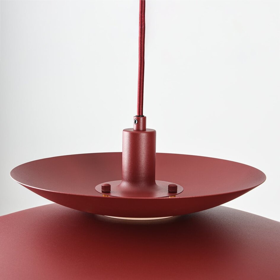 Hanglamp Alvra in matte bordeaux rood