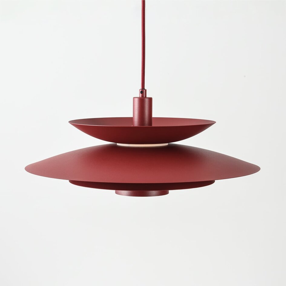 Hanglamp Alvra in matte bordeaux rood