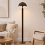 Lampadaire champignon Alexi en métal brun