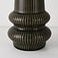 Lampe de table Ayra en céramique anthracite à abat-jour en tissu beige
