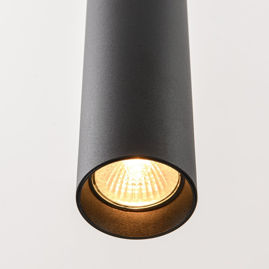 Zwarte tube hanglamp Simon voor 1-fase railverlichting