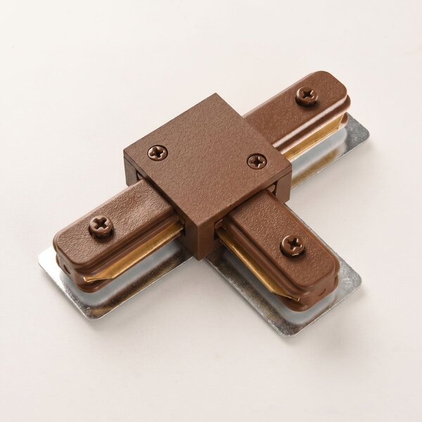 Connecteur en T pour rail monophasé - marron