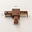 Connecteur en T pour rail monophasé - marron