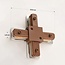 Connecteur en X pour rail monophasé - marron