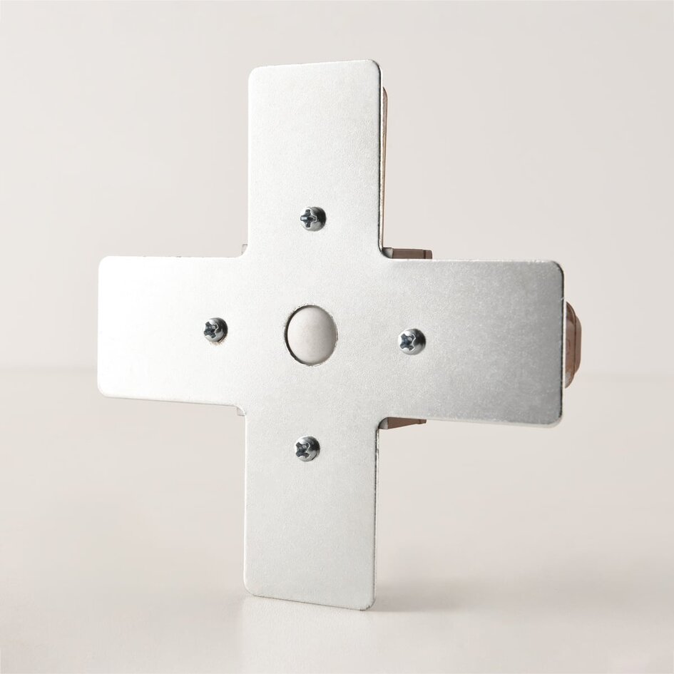 Connecteur en X pour rail monophasé - marron