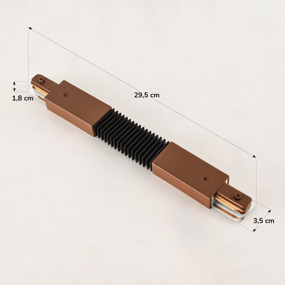 Connecteur flexible pour rail monophasé - marron