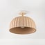 Plafonnier Lysko à abat-jour strié en beige sable