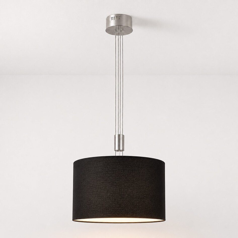 Moderne hanglamp Hazel met 3-staps dimbare LEDs - gesatineerd nikkel