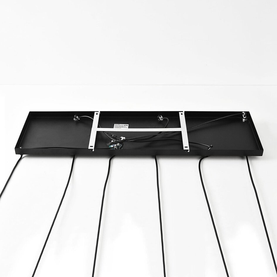 Suspension 6 lumières Sei - verre ambré avec or