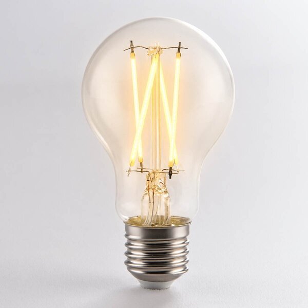 Ampoule LED E27 dimmable 5,9 W, transparente, Ø60 mm, 2200-6500 K (télécommande vendue séparément)