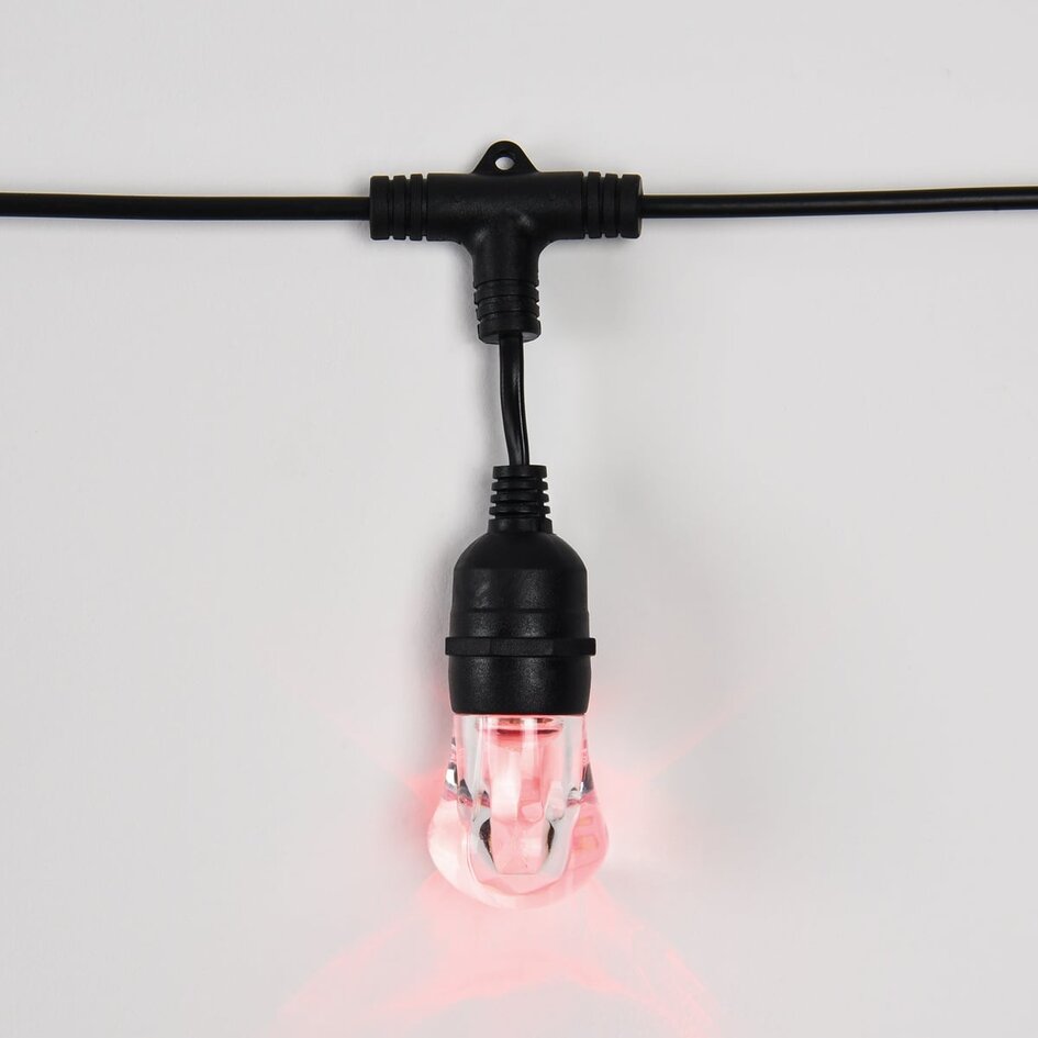 RGB prikkabel met 15 hangende fittingen - 15 meter