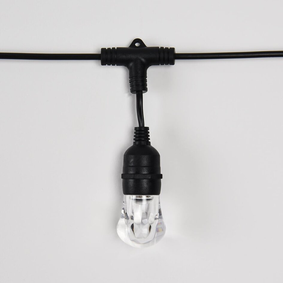 RGB prikkabel met 15 hangende fittingen - 15 meter