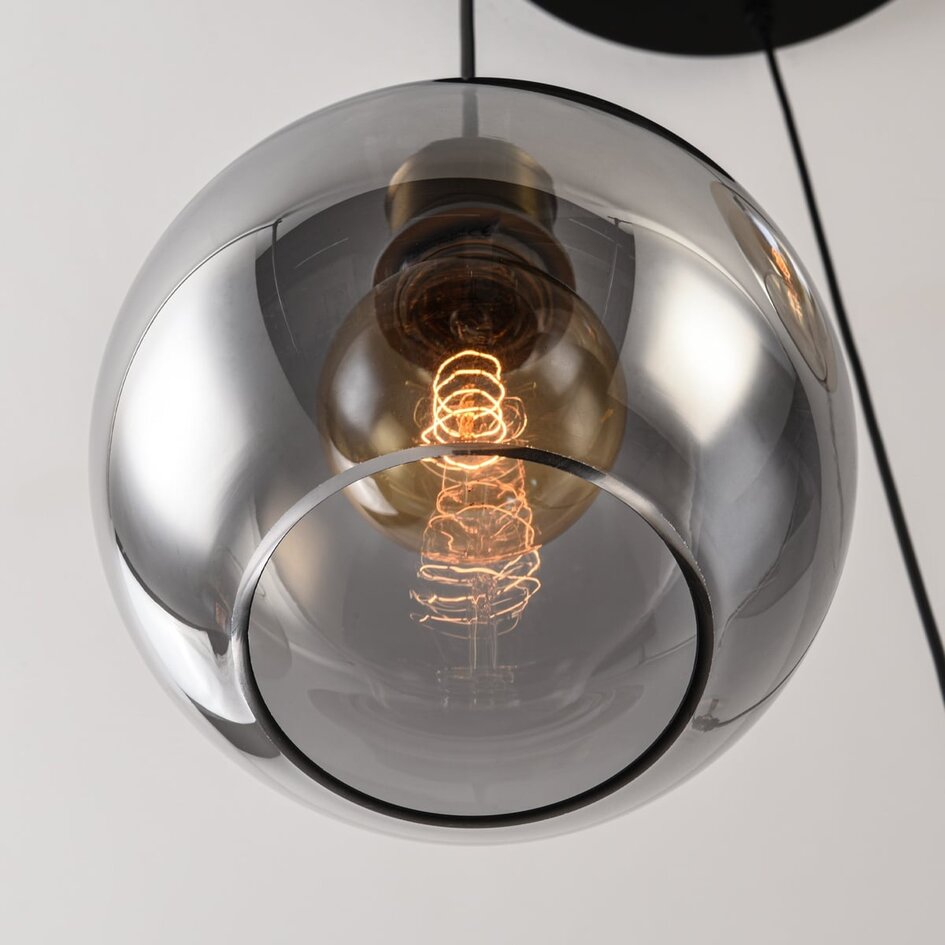 Hanglamp 3-lichts met verschillende kleuren glas - Loiza