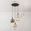Hanglamp 3-lichts met verschillende kleuren glas - Loiza