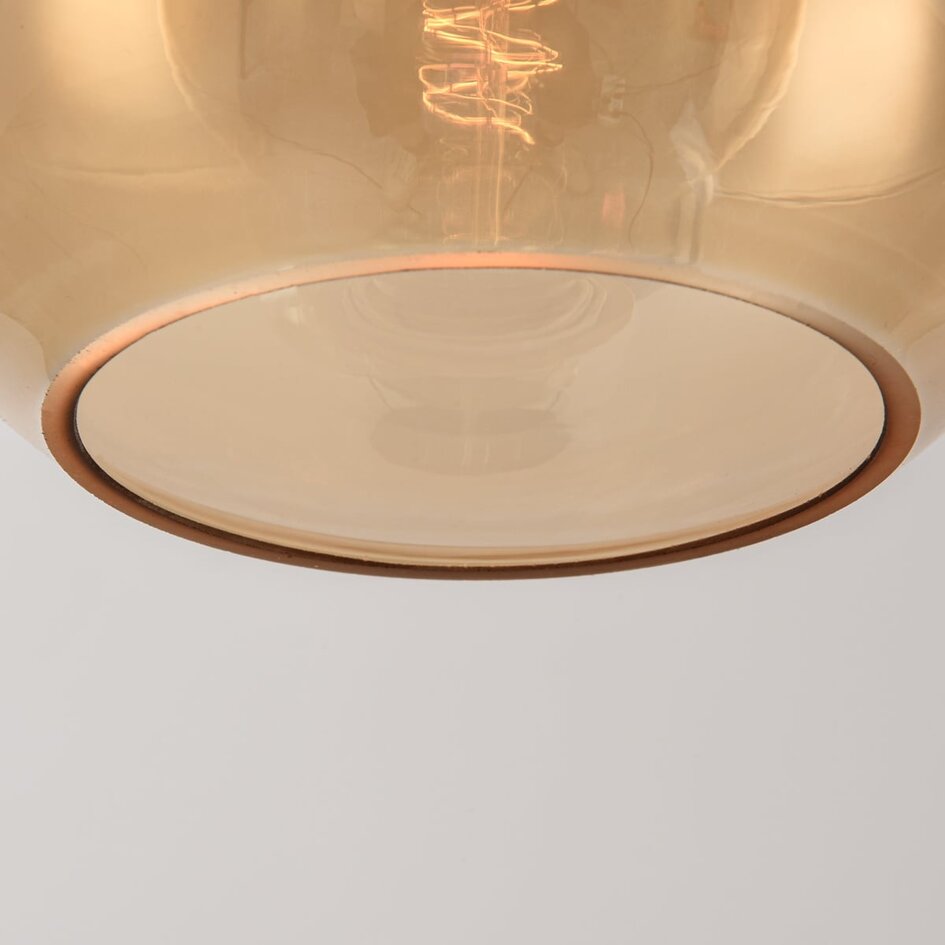 Suspension 3 lumières avec verre de différentes couleurs - Loiza